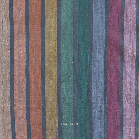 Fableism Cotton Woven Stripe, Lucky Loom, Wings in Dark Rainbow, 4 oz
