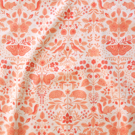 Birch Fabrics Organic Cotton Lawn, Flora & Fauna Nectar