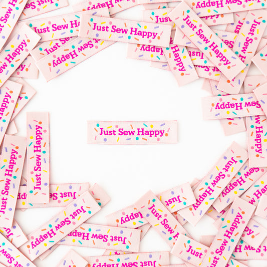 Sarah Hearts Labels, Just Sew Happy