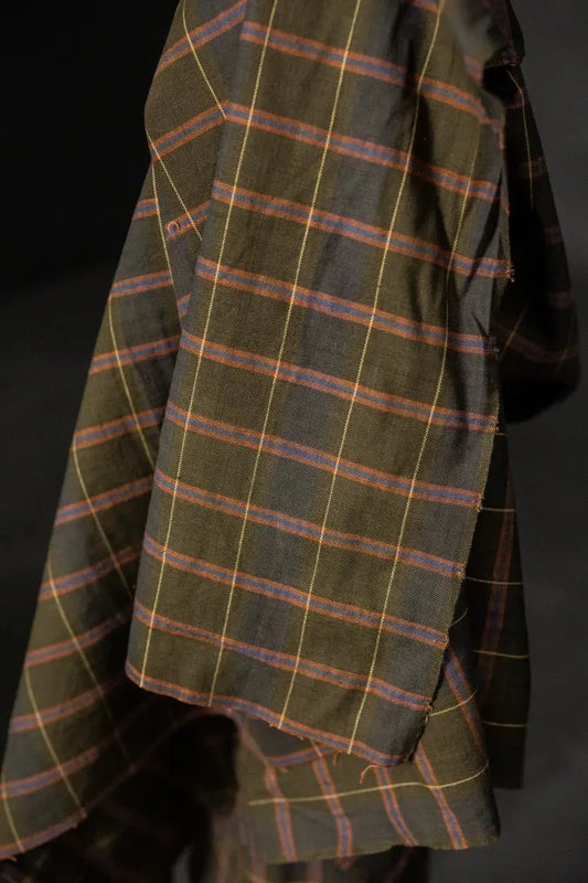 Merchant & Mills, Handwoven Cotton Check, Misty Green, 8.0 oz