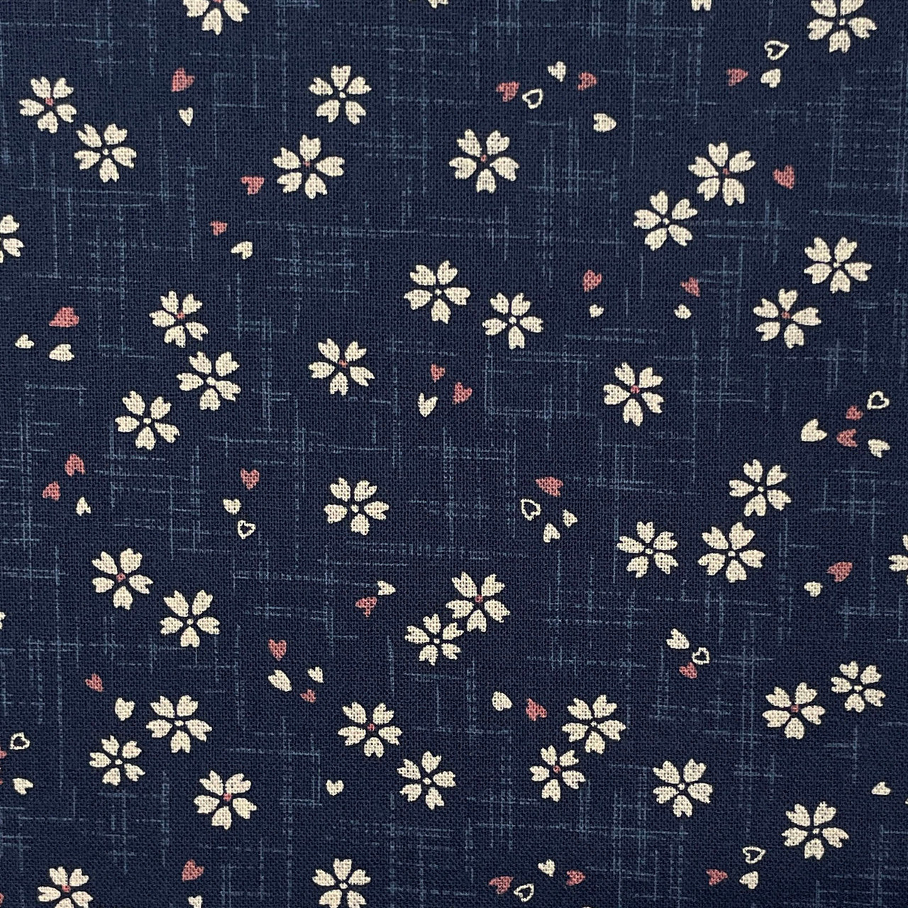 Sevenberry Cotton Sheeting, Cherry Blossoms - Blue