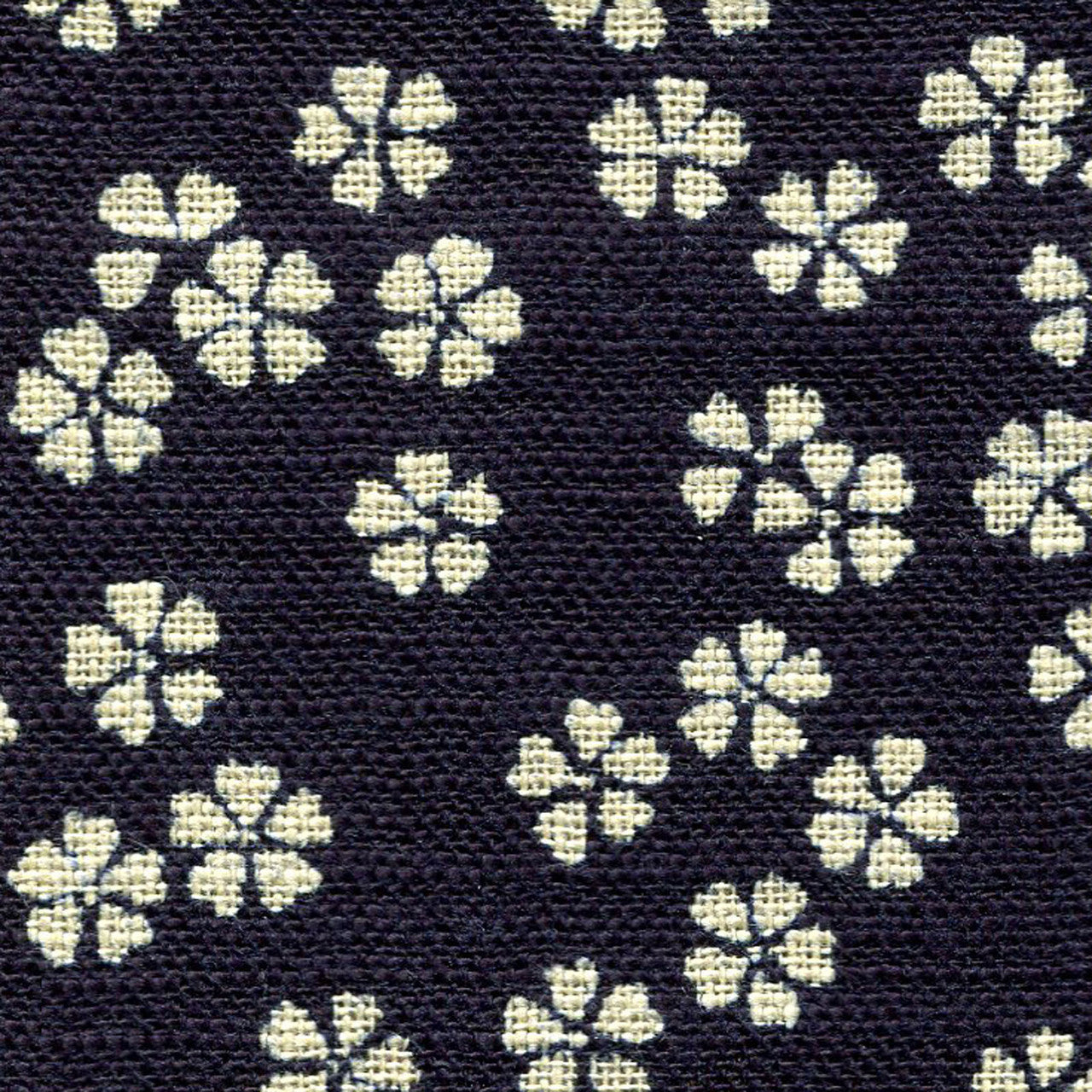 Sevenberry Cotton Sheeting, Cherry Blossoms - Rich Blue