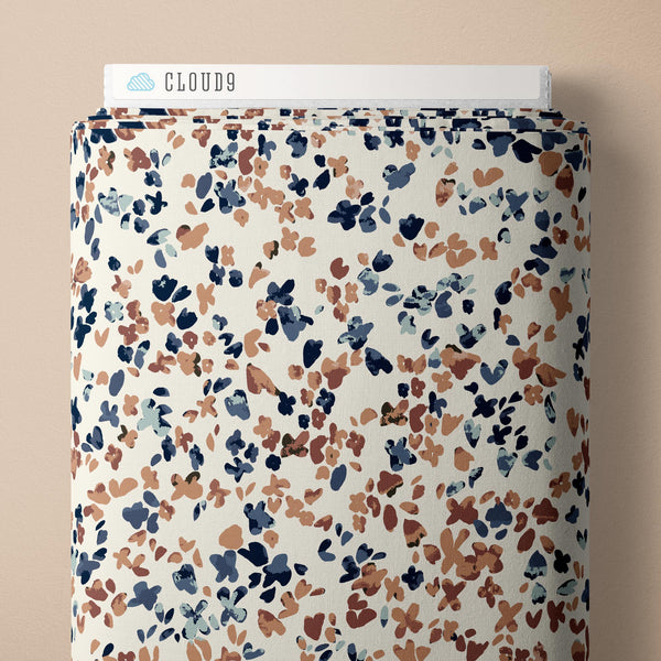 Cloud 9, Double Gauze, Sienna and Indigo - Wild Ditsy
