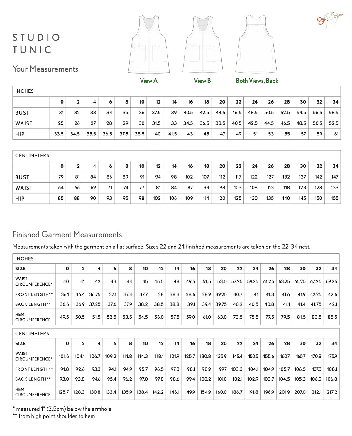 Sew Liberated Studio Tunic, Size 0-34