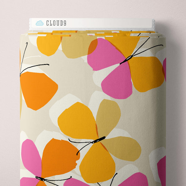Cloud 9, Rayon Challis, Summer Sun - Butterfly Cutout