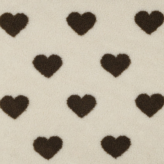 Polar Fleece, Hearts Print