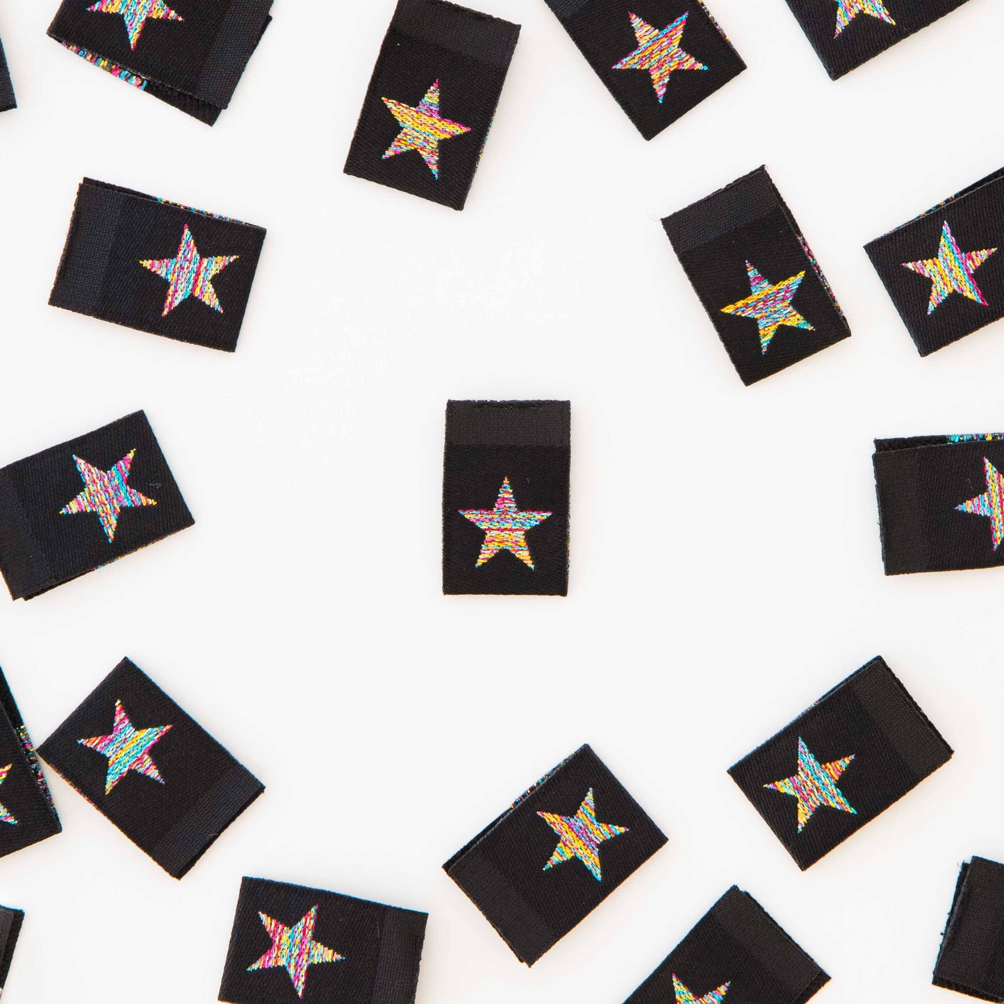 Sarah Hearts Labels, Metallic Rainbow Star