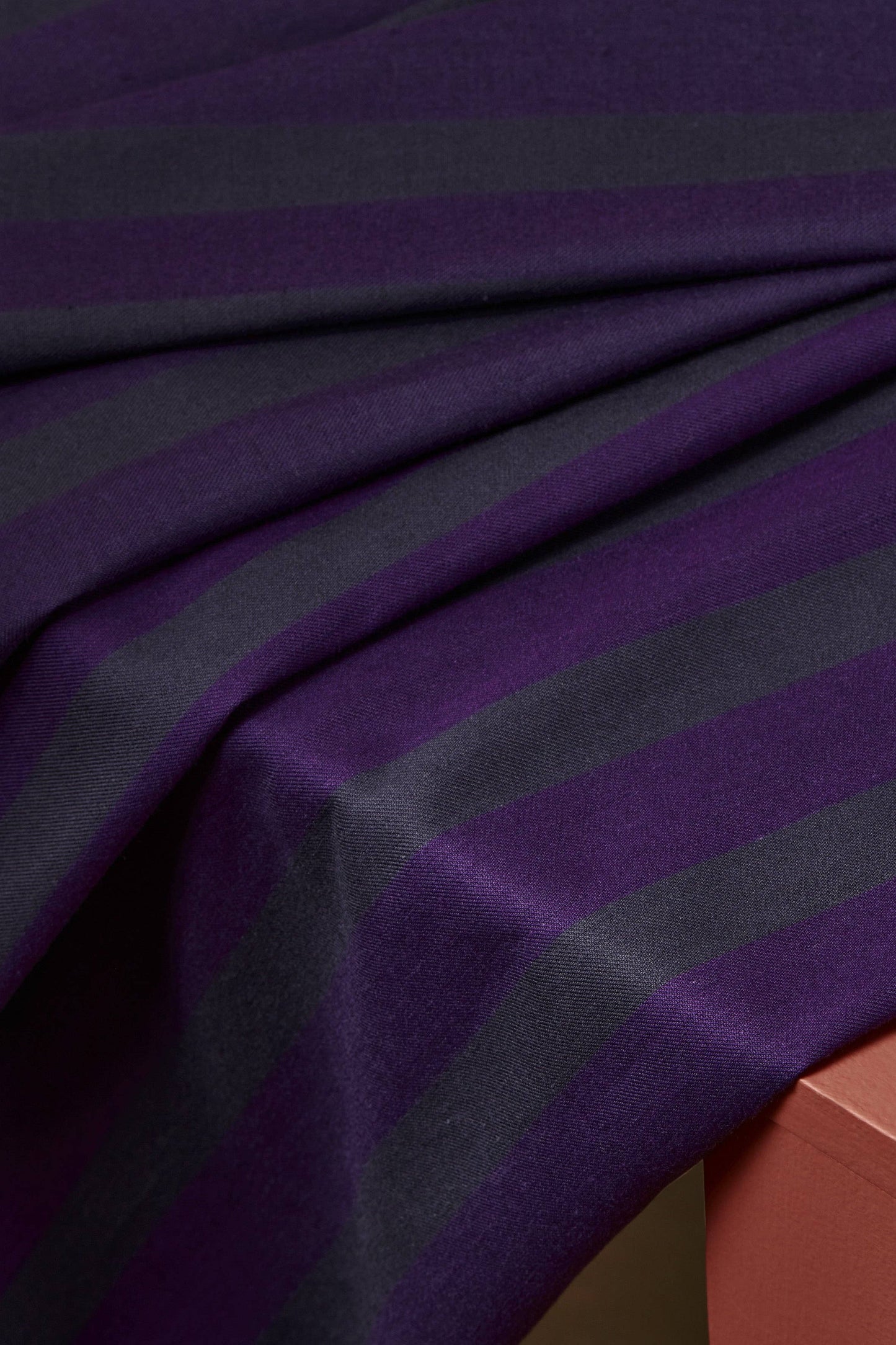 Atelier Brunette Cotton Twill, Yarn Dye, Purple/Charcoal Gray