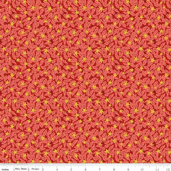 Liberty of London Cotton Sheeting, Festive Magic - Holly Sparkle Red