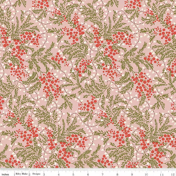 Liberty of London Cotton Sheeting, Festive Magic - Twinkling Lights Pink