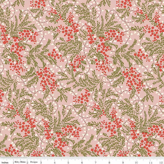 Liberty of London Cotton Sheeting, Festive Magic - Twinkling Lights Pink