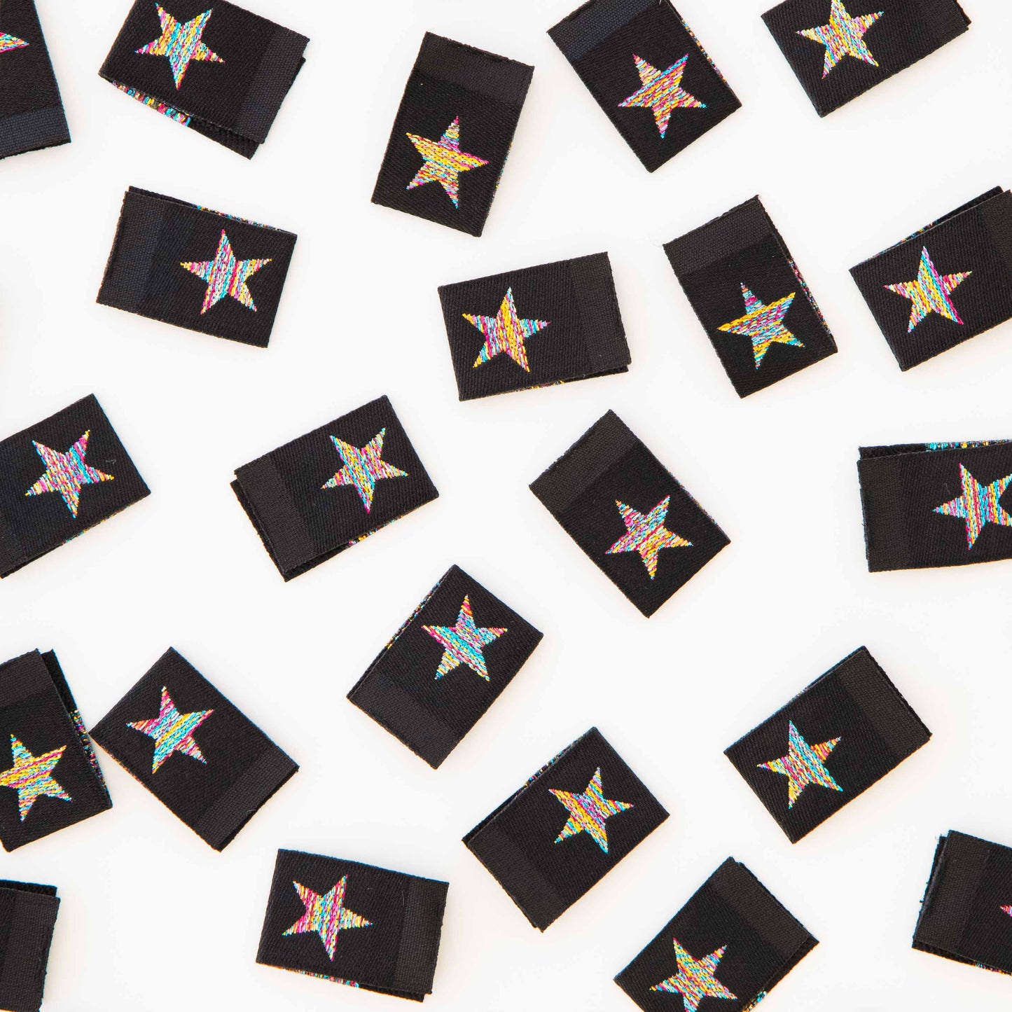 Sarah Hearts Labels, Metallic Rainbow Star