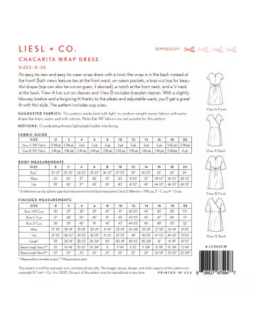 Liesl + Co Chacarita Wrap Dress, Size 0-20
