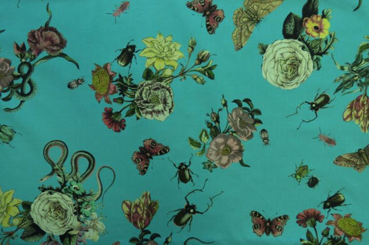 Lady McElroy, Cotton Lawn, Cobra Corsage Aqua