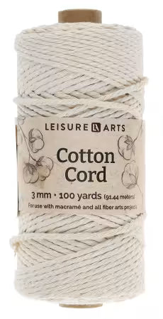 Cotton Cord, 3mm, 100 yds