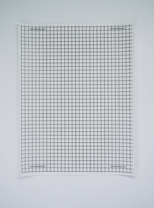 Visible Mending ¼” Grid Full Sheet Stick and Stitch Pattern