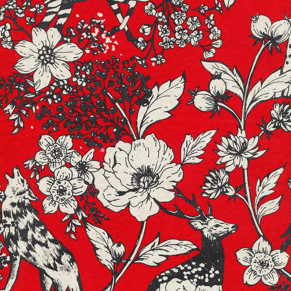 Echino Cotton/Linen Canvas, Wonder - Red