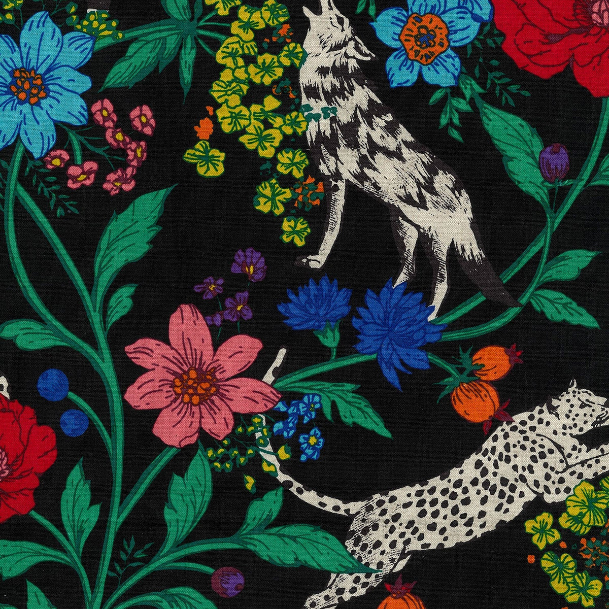 Echino Cotton/Linen Canvas, Wonder - Black