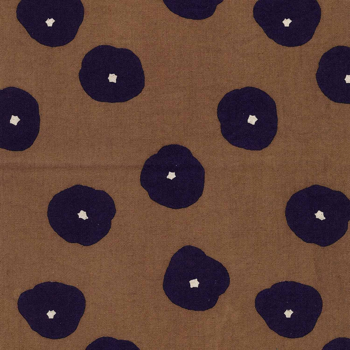 Kokka Fabrics Cotton/Linen Canvas, Echino Fluff - Brown