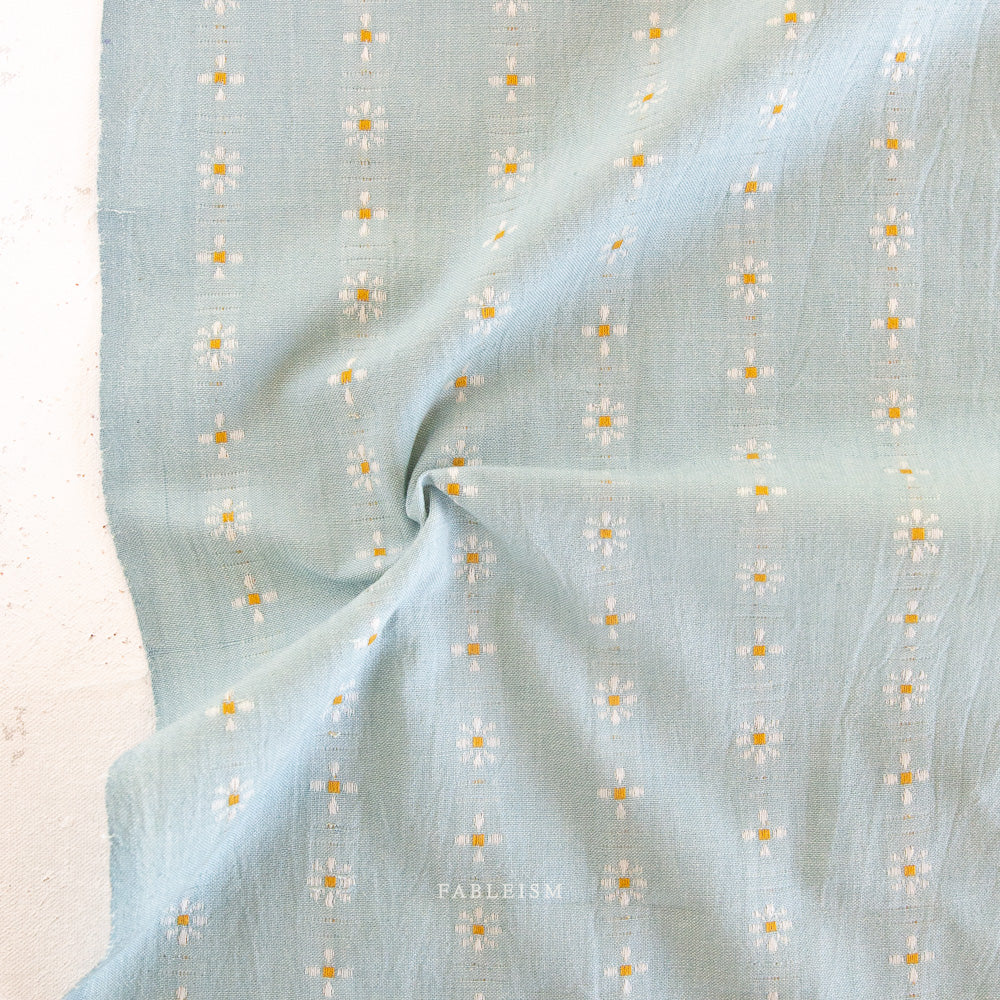 Fableism Yarn-Dye Cotton, Forest Forage - Daisies in Droplet