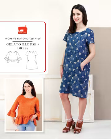 Liesl + Co. Gelato Blouse + Dress Pattern, Sizes 0-20