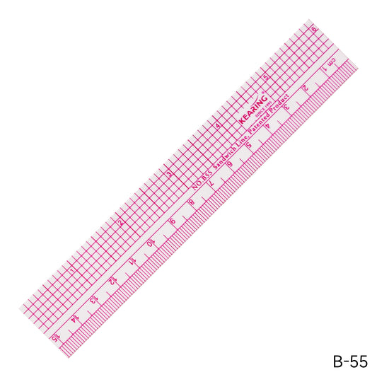 Plastic Pattern Ruler, 6"