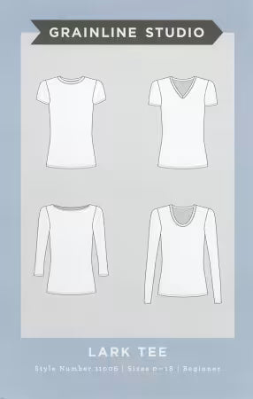 Grainline Studio Lark Tee, Sizes 0-18
