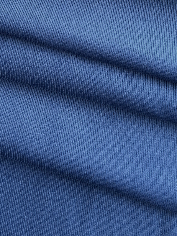 Corduroy, Cotton, 16 wale – Denim Blue