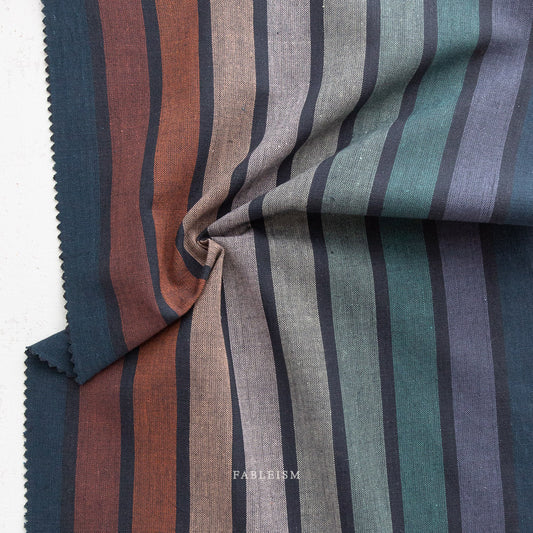 Fableism Woven Cotton, Monarch Grove, Wings in Dark Navy