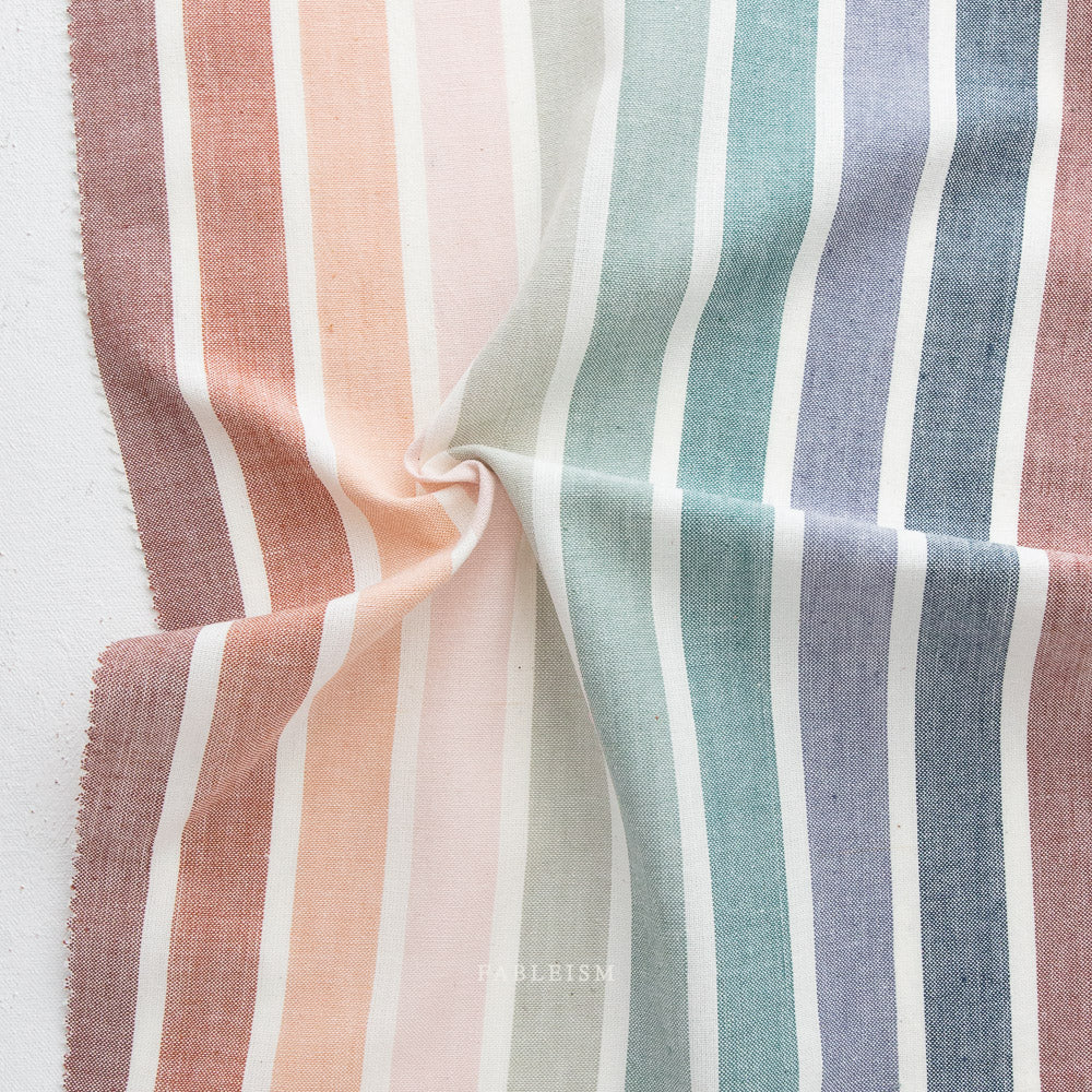 Fableism Woven Cotton, Monarch Grove, Wings in Light Navy