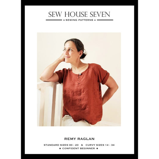 Sew House Seven Remy Raglan, Standard Sizes 00-20 & Curvy Sizes 14-34