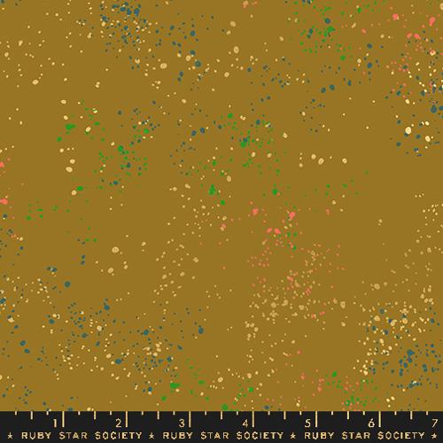 Ruby Star Society Cotton Sheeting, Speckled Metallic, Ochre