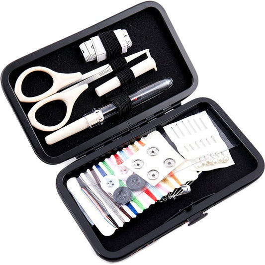 Travel Sewing Kit, Black with Gold