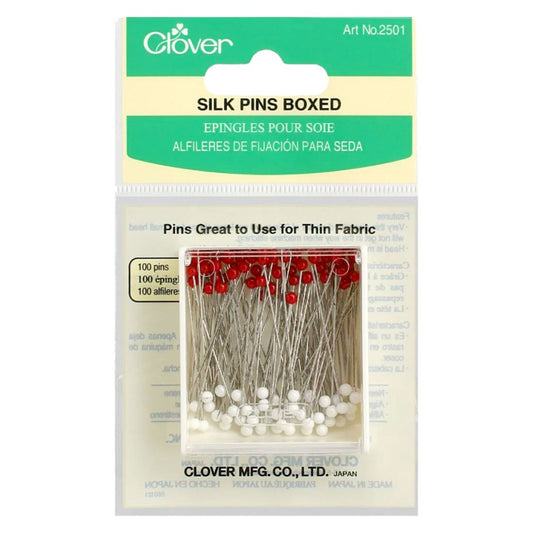 Clover Glass Head Silk Pins