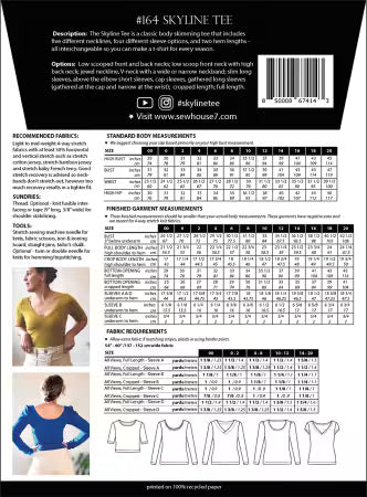 Sew House Seven Skyline Tee, Sizes 00-20