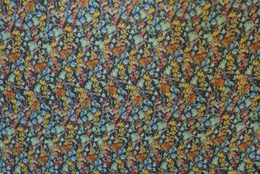 Lady McElroy, Silk/Cotton Voile, Sonia Blue Floral
