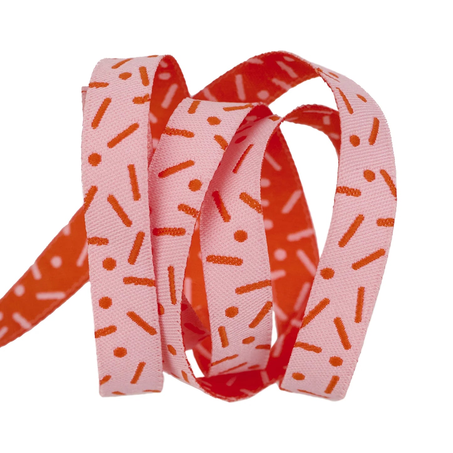 Woven Ribbon, Sprinkles, 3/8"