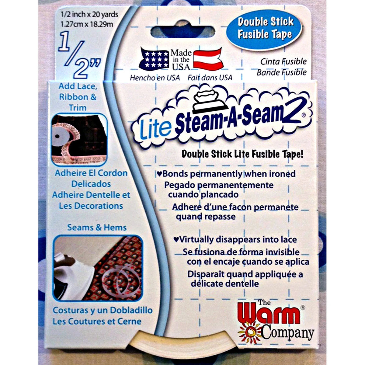 Steam A Seam Lite, 1/2" x 20 yds