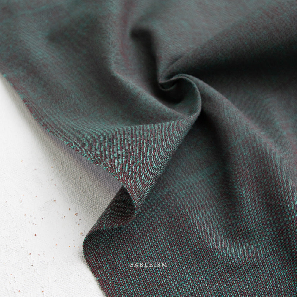 Fableism Watercolor Wovens, Shot Cotton – Sea Moss